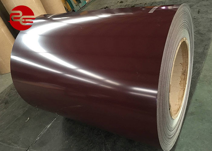 قطر 0.12mm ضخامت Prepainted GI فولاد کویل / PPGL رنگ پوشش گالوانیزه ورق فولاد